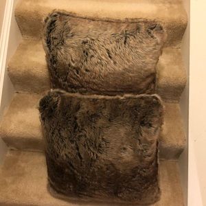 Brand new faux fur couch pillows